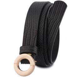 Pasek skórzany BELTIMORE r.100-115 cm O14 czarny. Czarne paski damskie bez wzorów. Za 54.99 zł.