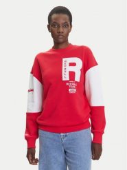 Pepe Jeans Bluza Red Bull Racing Panel Team RL580010 Czerwony Relaxed Fit. Czerwone bluzy damskie Pepe Jeans, l, bez wzorów, z bawełny, bez kaptura. Za 419.99 zł.
