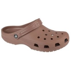 Klapki Crocs Classic Clog 10001-2Q9 brązowe. Brązowe klapki damskie bez wzorów, z materiału, bez obcasa, bez zapięcia. Za 310.46 zł.