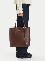 GINO ROSSI Torebka C-LDA9167A Brązowy ciemny. Brązowe shopper bag Gino Rossi, bez wzorów, ze skóry, bez dodatków. Za 229.99 zł.