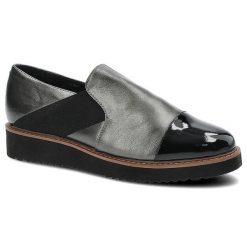 Szare Półbuty Lamelia Eleganckie Buty Damskie. Szare półbuty damskie LAMELIA, na wiosnę, z aplikacjami, ze skóry, bez obcasa, na platformie, bez zapięcia. Za 209.00 zł.
