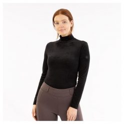 Sweter damski BR Equitation Jeanine. Czarne swetry klasyczne damskie BR, na zimę, bez kołnierzyka. Za 241.50 zł.