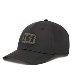 Czapka z daszkiem Guess. Czarne czapki z daszkiem damskie Guess, z aplikacjami. Za 129.99 zł.