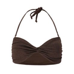 Damski top do kostiumu kąpielowego Athlecia Larinie. Brązowe bikini Athlecia, bez wzorów. Za 167.50 zł.