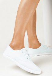 Jasnozielone Tenisówki z Krótkim Sznurowaniem Aimena. Zielone obuwie sportowe damskie Born2be, bez zapięcia, tenisowe. Za 34.99 zł.