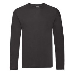 Oryginalna Koszulka Z Długim Rękawem Unisex Dla Dorosłych. Czarne bluzki damskie Fruit of the Loom, m, bez wzorów, bez kołnierzyka, bez ramiączek. Za 54.99 zł.