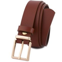 Pasek skórzany BELTIMORE r.110-125 cm O10 brązowy. Brązowe paski damskie bez wzorów. Za 54.90 zł.