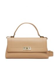 Patrizia Pepe Torebka 8B0211/L001-B524 Beżowy. Brązowe torebki klasyczne damskie Patrizia Pepe, ze skóry, bez dodatków. Za 909.99 zł.