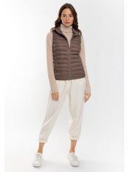 Northwood Kamizelka pikowana "Vars" w kolorze szarobrązowym rozmiar: M. Brązowe kamizelki damskie Northwood, m, bez wzorów, bez kaptura. Za 139.54 zł.
