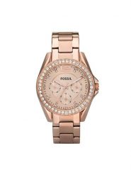 Fossil Zegarek Riley ES2811 Różowy. Czerwone zegarki damskie Fossil. Za 719.99 zł.
