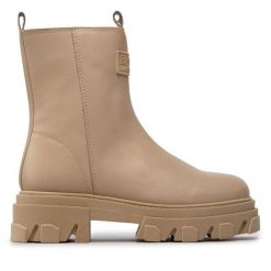 Botki Rage Age. Brązowe botki damskie Rage Age, bez obcasa, na płaskiej podeszwie, bez zapięcia. Za 509.99 zł.