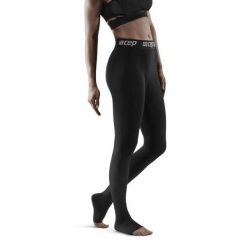 Długie spodnie kompresyjne regeneracyjne CEP damskie. Czarne spodnie sportowe damskie CEP, l, bez wzorów, z elastanu, do biegania. Za 449.00 zł.