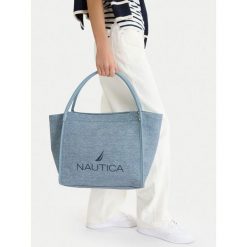 Torebka Nautica. Niebieskie shopper bag Nautica, bez dodatków. Za 179.99 zł.