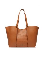 Gino Rossi Torebka C-LX10146 Brązowy. Brązowe shopper bag Gino Rossi, bez wzorów, z materiału, bez dodatków. Za 329.99 zł.