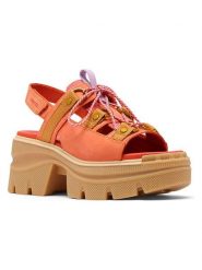 Sorel Sandały "Rein CB Lace" w kolorze pomarańczowym rozmiar: 40. Pomarańczowe sandały damskie Sorel, bez wzorów, z otwartym noskiem, bez obcasa, bez zapięcia. Za 299.37 zł.