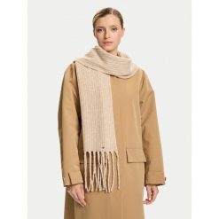 Szalik Tommy Hilfiger. Brązowe szaliki damskie Tommy Hilfiger, bez wzorów. Za 429.99 zł.