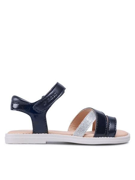 Geox Sandały J S. Karly G.D J5235D 002BJ C4002 M Granatowy. Niebieskie sandały dziewczęce Geox, ze skóry, bez obcasa, bez zapięcia. Za 179.99 zł.