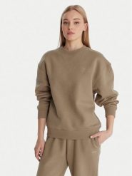 Guess Bluza V6RQ13 K9V31 Beżowy Regular Fit. Brązowe bluzy damskie Guess, s, z aplikacjami, z bawełny, bez kaptura. Za 299.99 zł.