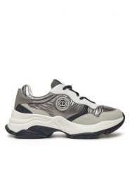 TWINSET Sneakersy 242TGT18C Srebrny. Szare obuwie sportowe damskie Twinset, ze skóry, bez zapięcia. Za 729.99 zł.