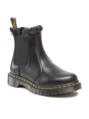 Dr. Martens Sztyblety 2976 Leonore 26332021 Czarny. Czarne botki damskie Dr Martens, ze skóry, bez obcasa, na płaskiej podeszwie, bez zapięcia. Za 989.99 zł.