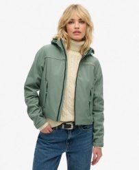 Damska kurtka wodoodporna Superdry Softshell Trekker. Zielone kurtki sportowe damskie Superdry, m, bez wzorów, z softshellu, bez kaptura. Za 424.20 zł.