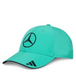 Czapka z daszkiem adidas. Niebieskie czapki z daszkiem damskie Adidas, bez wzorów. Za 189.99 zł.