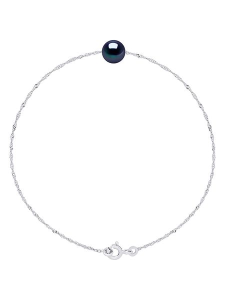 Pearl Addict Srebrna bransoletka z perłą rozmiar: onesize. Czarne bransoletki damskie Pearl Addict, srebrne. Za 130.99 zł.