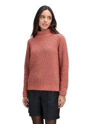 CARTOON Sweter w kolorze jagodowym rozmiar: 42. Czerwone swetry klasyczne damskie Cartoon, ze splotem, bez kołnierzyka. Za 149.95 zł.