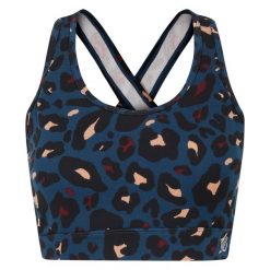 Damski Biustonosz Sportowy Swift II Z Nadrukiem Zwierzęcym. Niebieskie biustonosze sportowe damskie Dare 2b, bez wzorów. Za 51.99 zł.