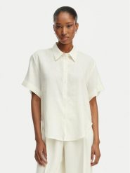 HUGO Koszula Encantada 50566793 Beżowy Relaxed Fit. Brązowe koszule damskie Hugo, bez wzorów, ze lnu, bez kołnierzyka, bez ramiączek. Za 599.99 zł.