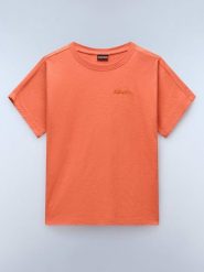 NAPAPIJRY Koszulka "Eclair" w kolorze pomarańczowym rozmiar: M. Pomarańczowe bluzki damskie NAPAPIJRY, m, bez wzorów, z bawełny, bez kołnierzyka, bez ramiączek. Za 92.42 zł.