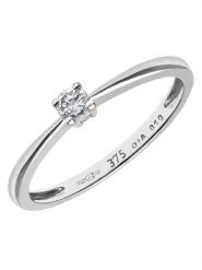 Revoni Złoty pierścionek z diamentem rozmiar: 58. Szare pierścionki damskie Revoni, z diamentem, złote. Za 1,840.99 zł.