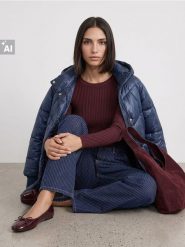 Pikowana kurtka oversize - niebieski. Niebieskie kurtki damskie Sinsay, l, bez wzorów, bez kaptura. Za 129.99 zł.