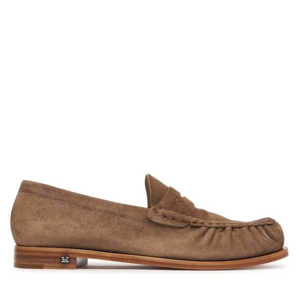Lordsy Max Mara. Brązowe półbuty damskie Max Mara, bez wzorów, bez obcasa, bez zapięcia. Za 2,769.00 zł.