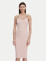 MICHAEL Michael Kors Sukienka dzianinowa MT482IL33D Różowy Slim Fit. Czerwone sukienki damskie MICHAEL Michael Kors, bez wzorów, z dzianiny, bez ramiączek. Za 1,069.00 zł.