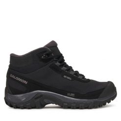 Trekkingi Salomon. Czarne obuwie trekkingowe damskie Salomon, bez zapięcia. Za 619.99 zł.