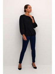 Kaffe Bluzka w kolorze czarnym rozmiar: 38. Czarne bluzki damskie Kaffe, s, bez wzorów, z wiskozy, klasyczne, bez kołnierzyka, bez ramiączek. Za 69.75 zł.