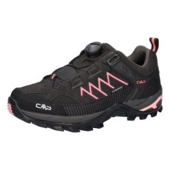Damskie buty trekkingowe CMP Rigel Fitgo WP Low. Niebieskie obuwie trekkingowe damskie CMP, z gumy, bez zapięcia. Za 436.09 zł.