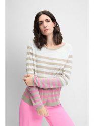 Cinque Sweter ''Cimariella'' w kolorze jasnoróżowo-biało-beżowym rozmiar: XXL. Białe swetry klasyczne damskie Cinque, xxl, ze splotem, bez kołnierzyka. Za 234.95 zł.