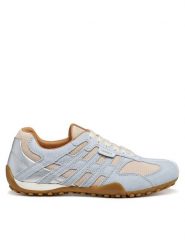 Geox Sneakersy D Snake Original D65B0A 01422 C1S0B Błękitny. Niebieskie obuwie sportowe damskie Geox, ze skóry, bez zapięcia. Za 499.99 zł.