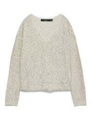 Vero Moda Sweter w kolorze kremowym rozmiar: M. Brązowe swetry klasyczne damskie Vero Moda, m, z materiału, bez kołnierzyka. Za 82.99 zł.