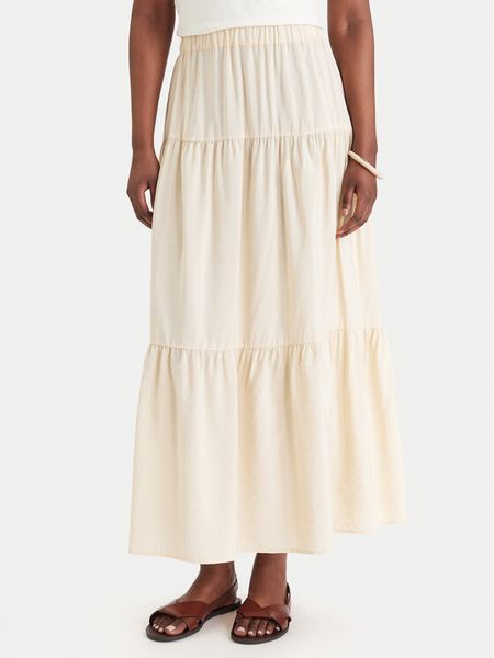 Marella Spódnica maxi Ciocca 2613101084 Écru Regular Fit. Białe spódnice damskie Marella, bez wzorów, z wiskozy, maxi. Za 608.99 zł.