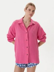 Roxy Koszula Morning Shine ERJWT03739 Różowy Loose Fit. Czerwone koszule damskie Roxy, l, bez wzorów, z bawełny, bez kołnierzyka, bez ramiączek. Za 279.99 zł.