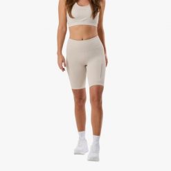 Krótkie legginsy treningowe damskie Swedemount Core Pocket Tights szybkoschnące. Szare legginsy damskie SWEDEMOUNT, bez wzorów, z tkaniny. Za 129.99 zł.