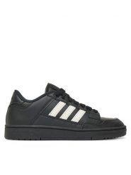 Adidas Sneakersy Rapid Court Low J JQ1729 Czarny. Czarne buty sportowe dziewczęce Adidas, bez wzorów, ze skóry, bez zapięcia. Za 129.99 zł.