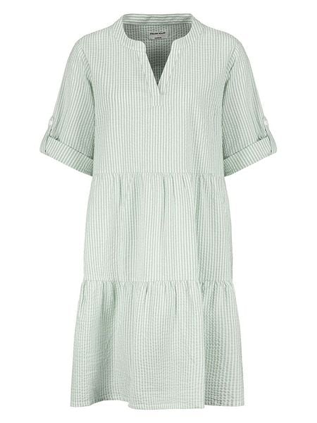 Fresh Made Sukienka w kolorze zielono-białym rozmiar: L. Białe sukienki damskie Fresh Made, bez wzorów, z bawełny, bez ramiączek. Za 105.38 zł.