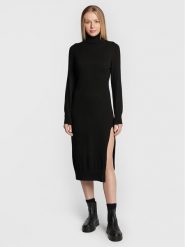 MICHAEL Michael Kors Sukienka dzianinowa MU2813ECSN Czarny Regular Fit. Czarne sukienki damskie MICHAEL Michael Kors, bez wzorów, z dzianiny, bez ramiączek. Za 709.99 zł.
