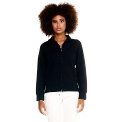 Damska bluza Leone Basic z zamkiem błyskawicznym na całej długości. Czarne bluzy damskie LEONE 1947 APPAREL, l, bez wzorów, z tkaniny, bez kaptura. W wyprzedaży za 167.70 zł.