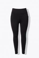 Damskie Legginsy funkcyjne boczne paski wysoki stan z recyklingu. Czarne legginsy damskie Ulla Popken, plus size, bez wzorów, z elastanu. Za 239.99 zł.