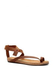 Comfortfusse Skórzane sandały w kolorze brązowym rozmiar: 39. Brązowe sandały damskie Comfortfüße, bez wzorów, ze skóry, z otwartym noskiem, bez obcasa, bez zapięcia. Za 252.99 zł.